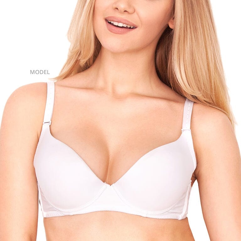 Woman in white bra